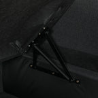 Canapé d'Angle Convertible, Canapé-Lit 3 Places 192 cm avec Méridienne Réversible, Rangement Caché, Gris Anthracite