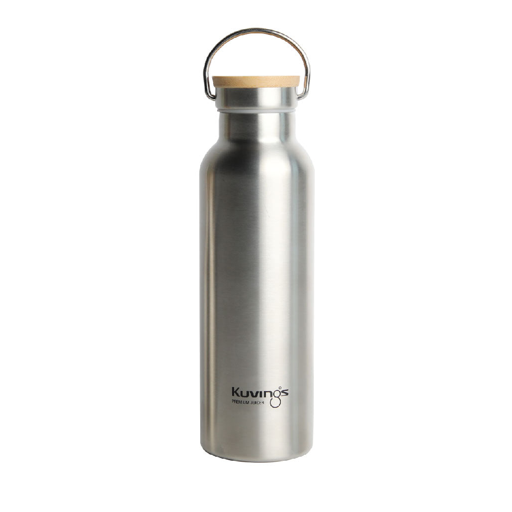 Kuvings — Bouteille isotherme premium en inox | Couvercle bambou | 350 ml & 500 ml
