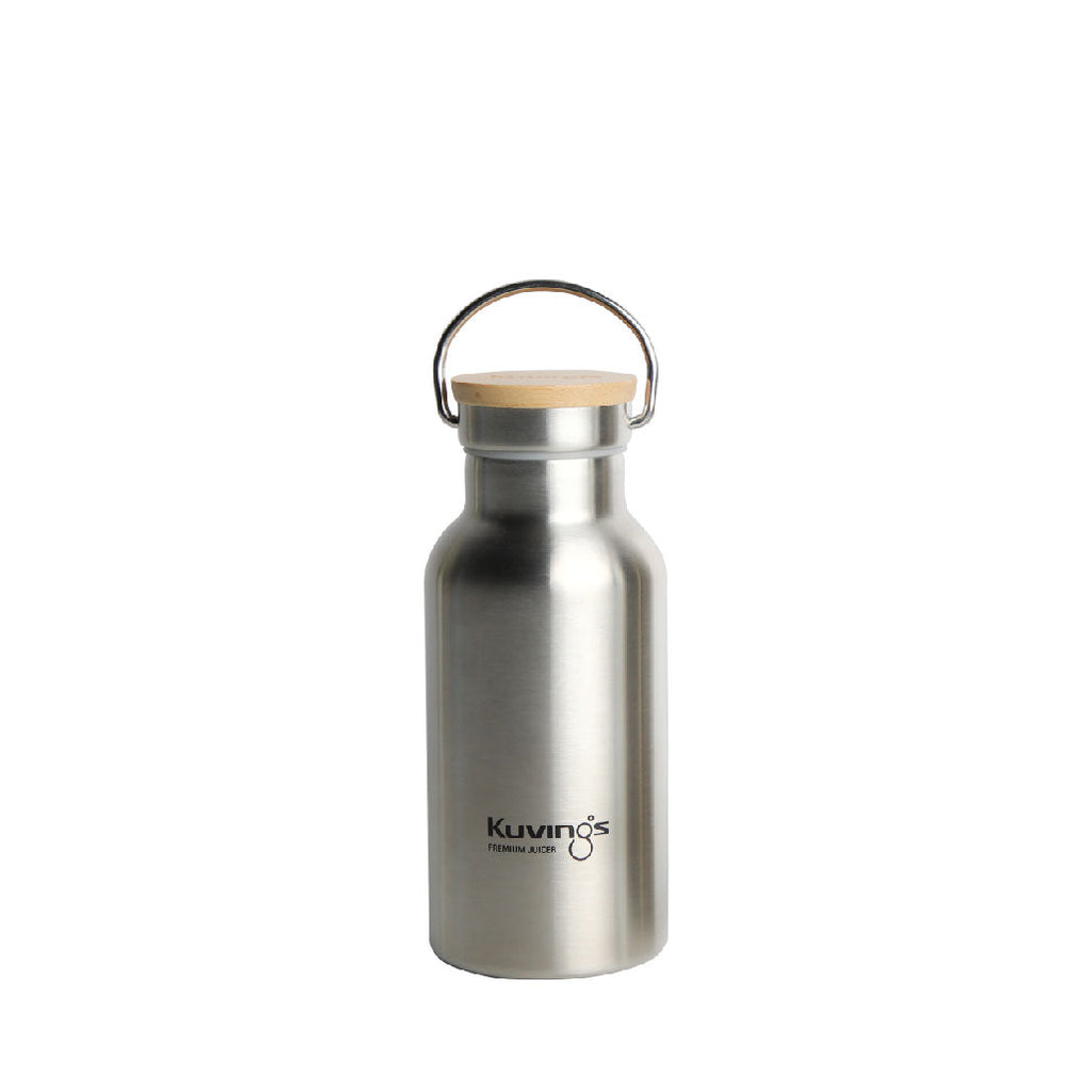 Kuvings — Bouteille isotherme premium en inox | Couvercle bambou | 350 ml & 500 ml