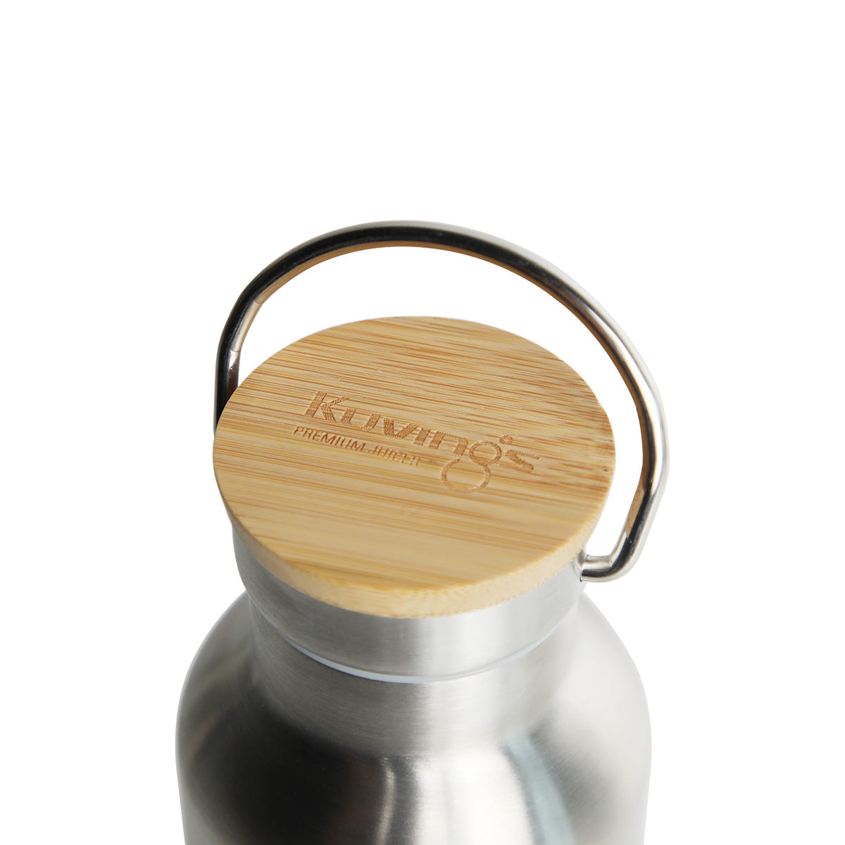 Kuvings — Bouteille isotherme premium en inox | Couvercle bambou | 350 ml & 500 ml