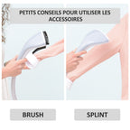 Défroisseur Vapeur Vertical Défroisseur à Vêtements 1,8 L 1800 W, Débit Vapeur 30g/min, Tige Télescopique, Blanc Violet