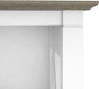 Bush Furniture Key West 66 Inch Bookcase Shiplap Gray White