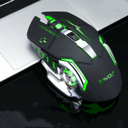 Souris Gaming Sans Fil 2.4G - 2400 DPI Rechargeable avec Éclairage LED
