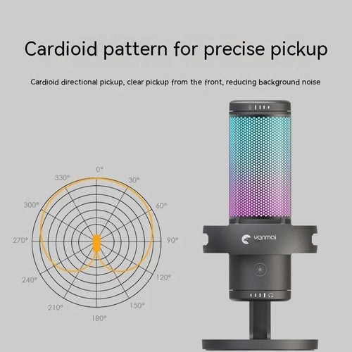 Microphone USB/Type-C Professionnel GM7 - Double Interface pour PC et Mobile