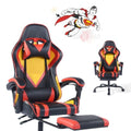 Chaise Gaming Bureau Ergonomique Cuir - Fauteuil Gamer Dossier Haut pour Ordinateur