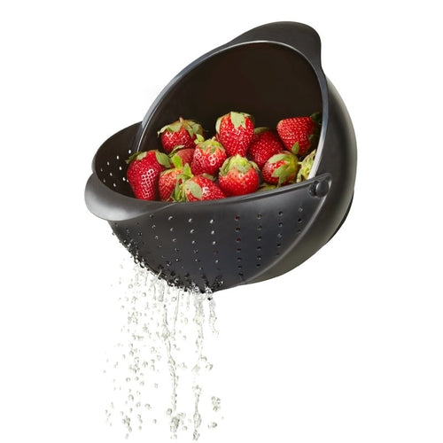 Bol Passoire 2-en-1 Rinse - Égouttoir Pliable Sans BPA Vert