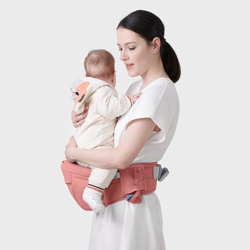 Porte-Bébé Ergonomique avec Siège Hanche et Coussin - Confort Postpartum