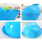 Bol Passoire 2-en-1 Rinse - Égouttoir Pliable Sans BPA Vert