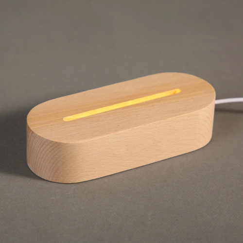 Lampe de table en bois Veilleuse avec tableau d’affichage