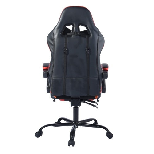 Chaise Gaming Bureau Ergonomique Cuir - Fauteuil Gamer Dossier Haut pour Ordinateur