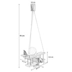 Lampe Suspension Avion en Bois - Luminaire Enfant Vert Petit Modèle