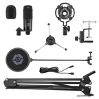 Kit Microphone USB à Condensateur Studio - Microphone PC Professionnel avec Accessoires Complets