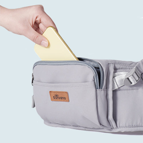 Porte-Bébé Ergonomique avec Siège Hanche et Coussin - Confort Postpartum