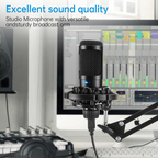Kit Microphone USB à Condensateur Studio - Microphone PC Professionnel avec Accessoires Complets