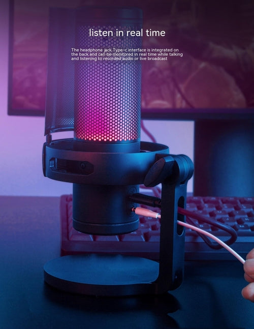 GM7 Professional USB/Type-C Microphone - Dual Interface for PC and Mobile