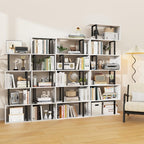 Étagère en S 5 Niveaux Gadroad – Blanc | 38 x 157 cm | Bois & Métal