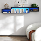 Meuble TV flottant mural de 166cm  LED 20 couleurs et charge