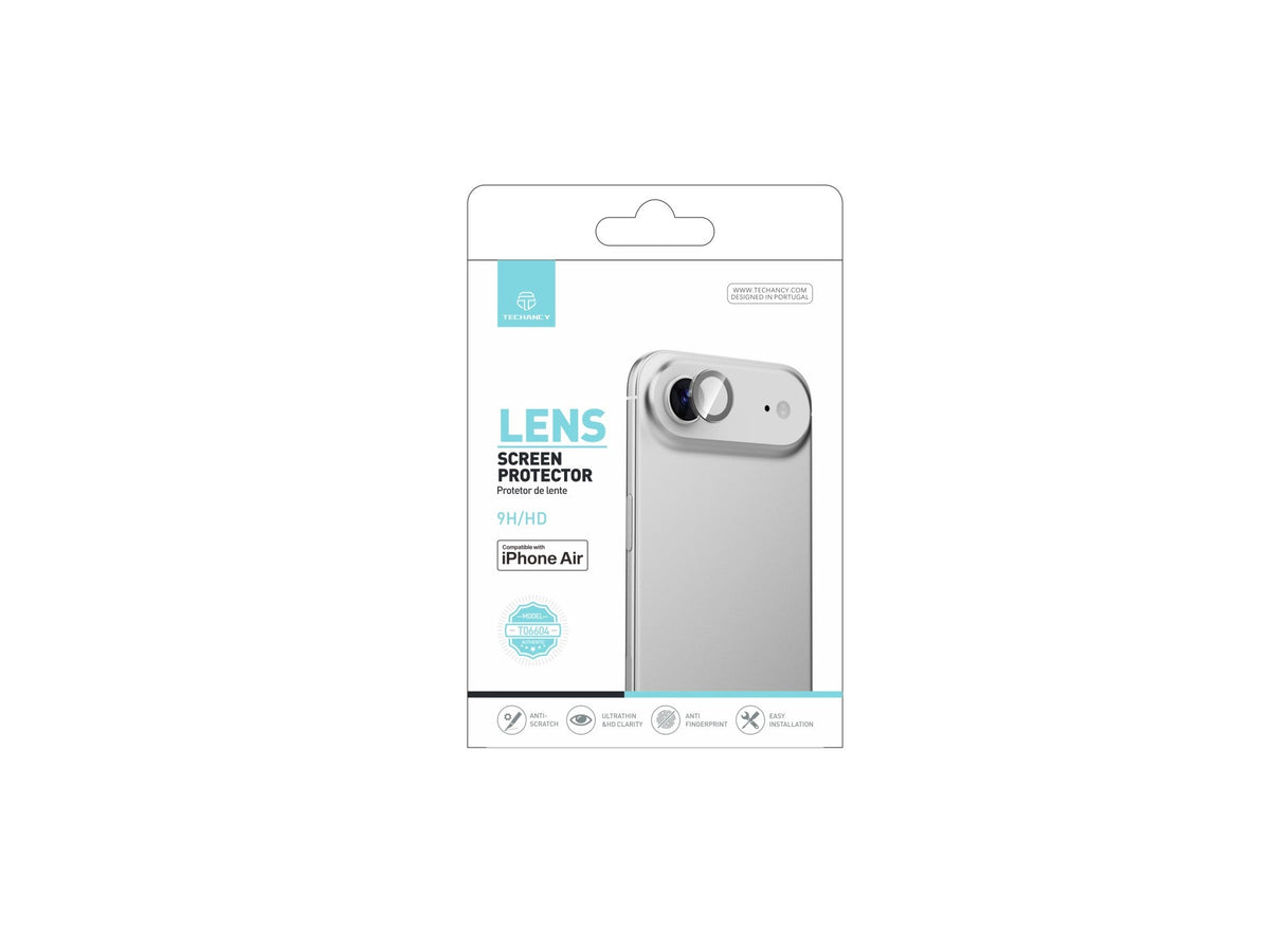 Techancy Protetor de Lente para iPhone 17 Air TO6004 9H Ultra Fino Alta Definicao Anti Risco Anti Impressao Digital Transparente-1