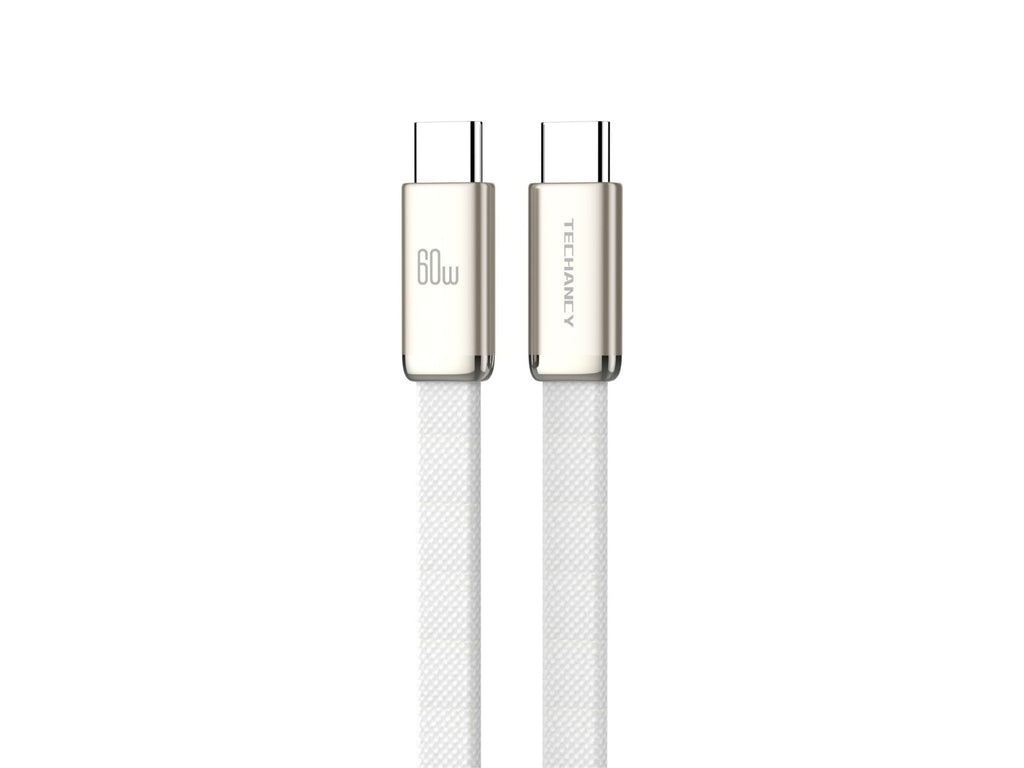 Câble USB-C vers USB-C 1m 60W Tressé Ultrafin – Charge Rapide PD | TECHANCY TB1804