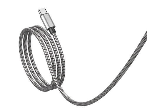 Câble USB-C vers Lightning Techancy 1m TB1796 – Design Métallique, Résistant aux Animaux, Charge Rapide 30W