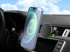 Support Voiture Chargeur Sans Fil 15W Magnétique – Rotation 360° & LED | TECHANCY TF2794