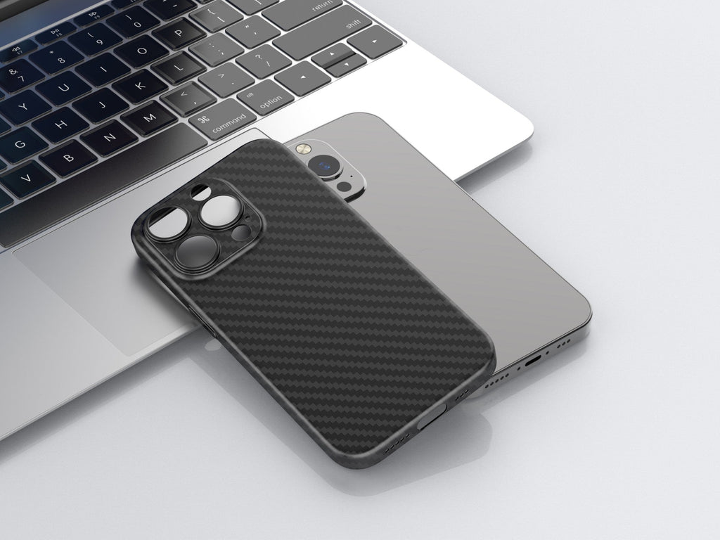 Techancy Capa Para Telemóvel Ultra Fina Em Fibra De Carbono KX5603, Compatível Com Iphone 15 Plus, Material Pp De 0,5 Mm.-1