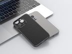 Techancy Capa Para Telemóvel Ultra Fina Em Fibra De Carbono KX5603, Compatível Com Iphone 15 Plus, Material Pp De 0,5 Mm.-1