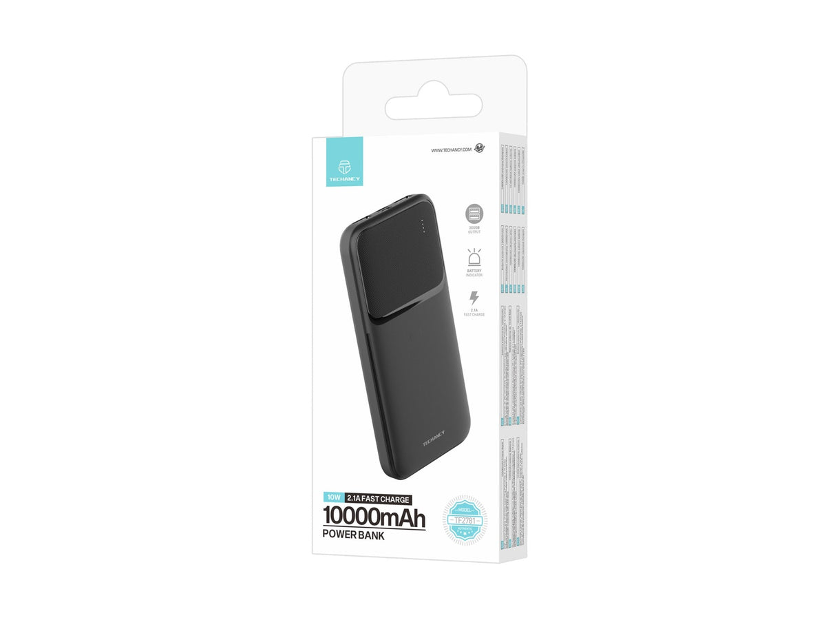 Power Bank 10000mAh 10W Charge Rapide – Double USB & Indicateur LED | TECHANCY TF2781