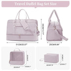 Set Sac de Voyage Femme Nylon – Sac Vêtements & Trousse de Toilette Inclus (Rose)