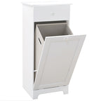 Meuble de salle de bain avec panier à linge, meuble de rangement avec tiroir - 40L x 38l x 90,5H cm - blanc