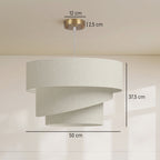 Suspension Luminaire à 3 Abat-Jour Effet Lin, Ampoule Non Incluse E14 40 W, Câble Réglable, Rosace Dorée, Beige