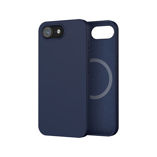 Coque silicone MagSafe iPhone 16e - Bleu-0