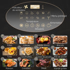 Friteuse sans huile 4 L, air fryer 1300 W 12 programmes, écran tactile, température réglable, panier antiadhésif, noir
