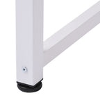 Bureau d'ordinateur  120L x 60l x 76H cm chêne et Blanc Multifonction Grand Plateau Cadre Robuste en métal