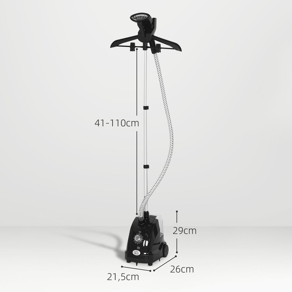 Défroisseur vapeur vertical défroisseur à vêtements 1,4 L 1950 W débit vapeur 30g/min tige telescopique noir