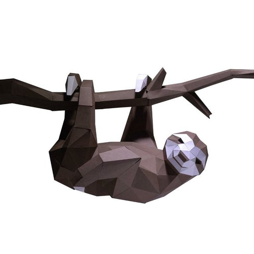 Paresseux Suspendu 3D en Papier - Kit Déco DIY Papercraft