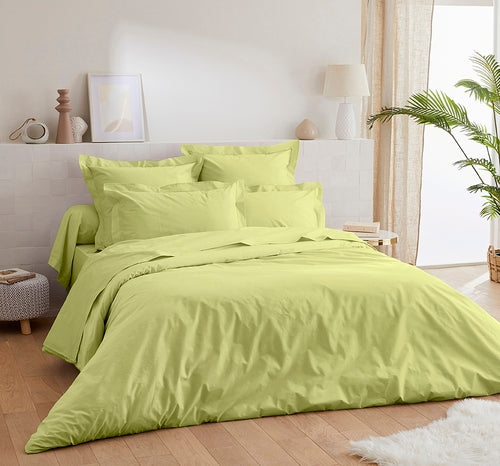 Housse de Couette Percale 100% Coton 80 fils/cm² - 15 Coloris Disponibles