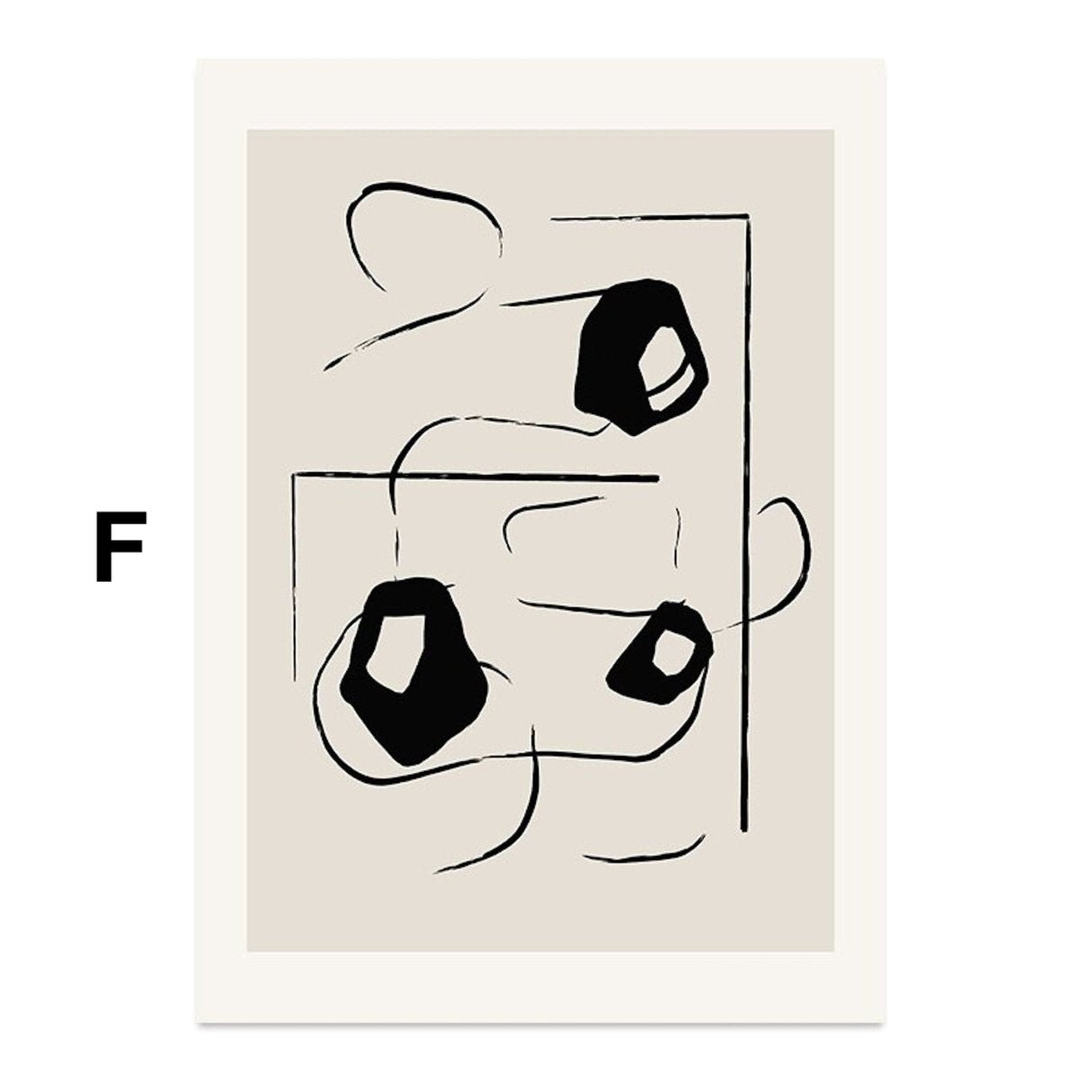 Poster Lignes Abstraites Minimalistes – Impression Premium sur Canvas