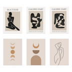 Poster Galerie Kunst Kreis und Körperformen als Deko Print ohne Rahmen