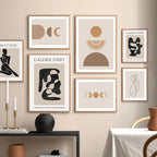 Poster Galerie Kunst Kreis und Körperformen als Deko Print ohne Rahmen
