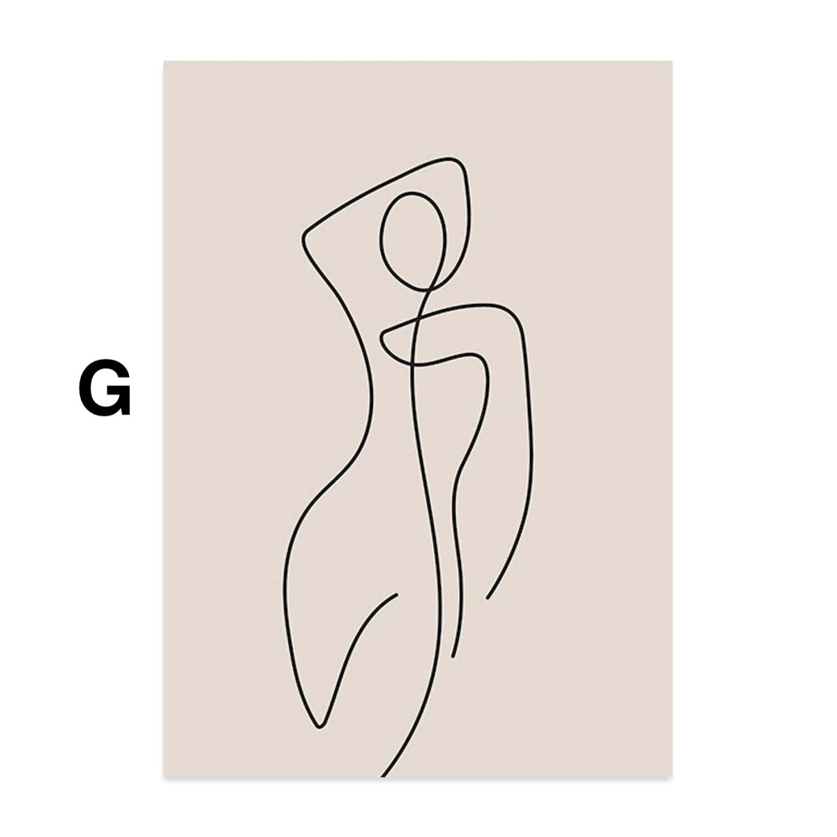 Poster Galerie Kunst Kreis und Körperformen als Deko Print ohne Rahmen