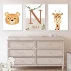 Poster Safari Hakuna Matata Lion Personnalisé – Décoration Chambre Enfant Premium