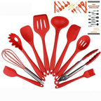 Set 10 Ustensiles de Cuisine en Silicone Antiadhésif