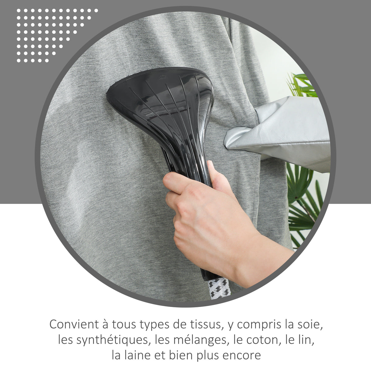 Défroisseur vapeur vertical défroisseur à vêtements 1,4 L 1950 W débit vapeur 30g/min tige telescopique noir