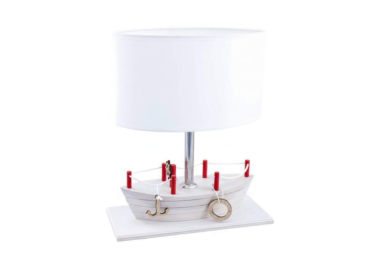 Lampe de Table Enfant Bateau Blanchi LED Veilleuse