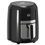 Friteuse sans huile 4 L, air fryer 1300 W 12 programmes, écran tactile, température réglable, panier antiadhésif, noir