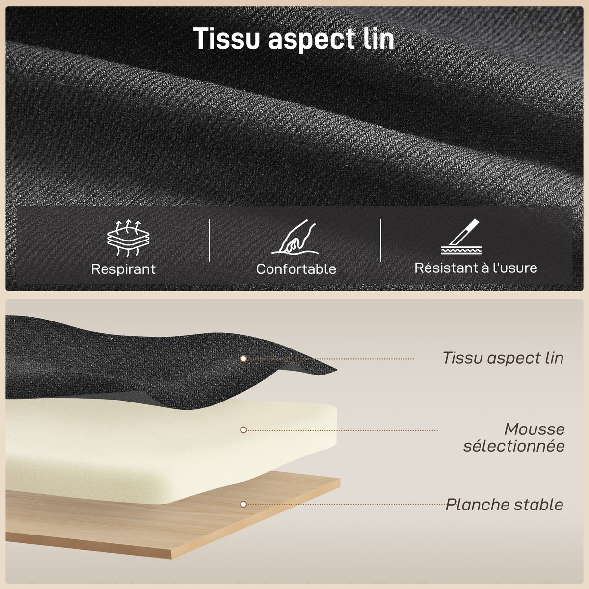 Canapé d'Angle Convertible, Canapé-Lit 3 Places 192 cm avec Méridienne Réversible, Rangement Caché, Gris Anthracite